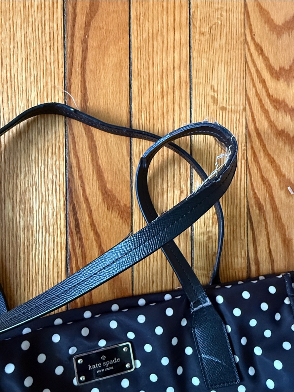 kate spade Black and White Polka Dot Tote - Picture 3 of 8